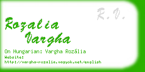 rozalia vargha business card