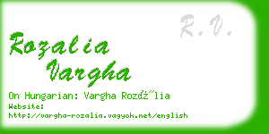 rozalia vargha business card